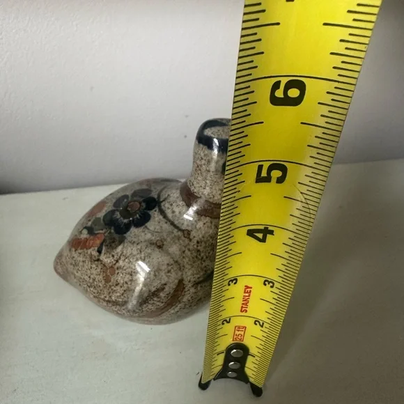 Tonala Mexican pottery bird hand painted - Picture 7 of 10